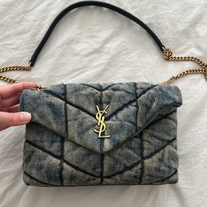 YSL Mini Loulou puffer - denim